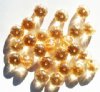 25 7x11mm Transparent Light Topaz Lustre Melon Beads